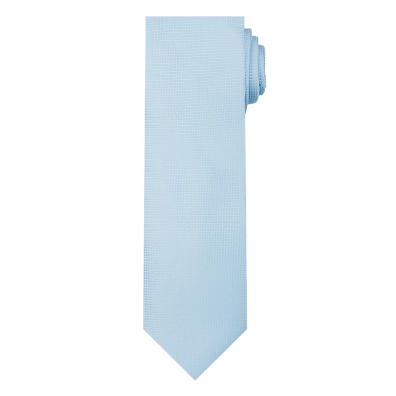 Jacob Alexander Men's Woven Subtle Mini Squares Regular Length Neck Tie - Sky Blue - Image 2